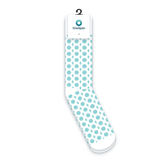 Dress Socks - Turquoise & White